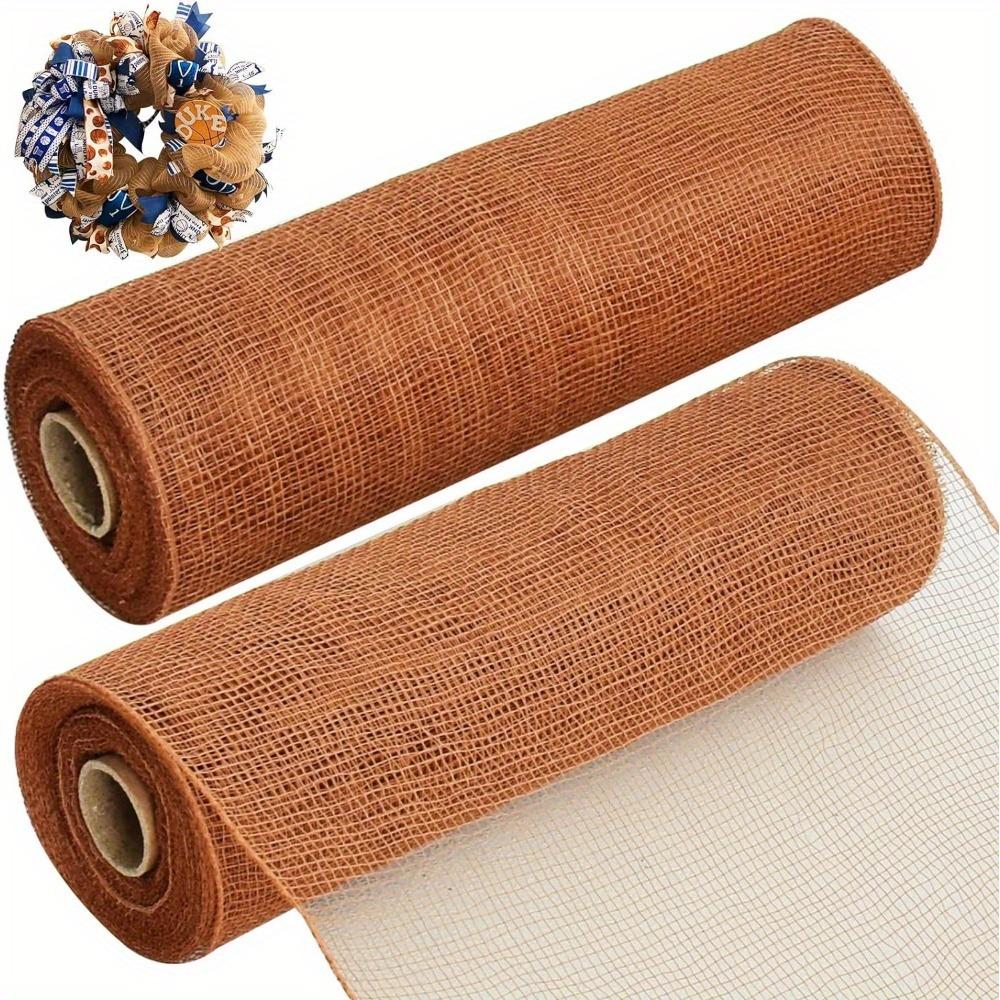 25cm Decorative 2 Rolls White Mesh Ribbbon Rolls Fabric Mesh For Mesh Wreath Supplies Front Door Wreath Crafts Tree Decor