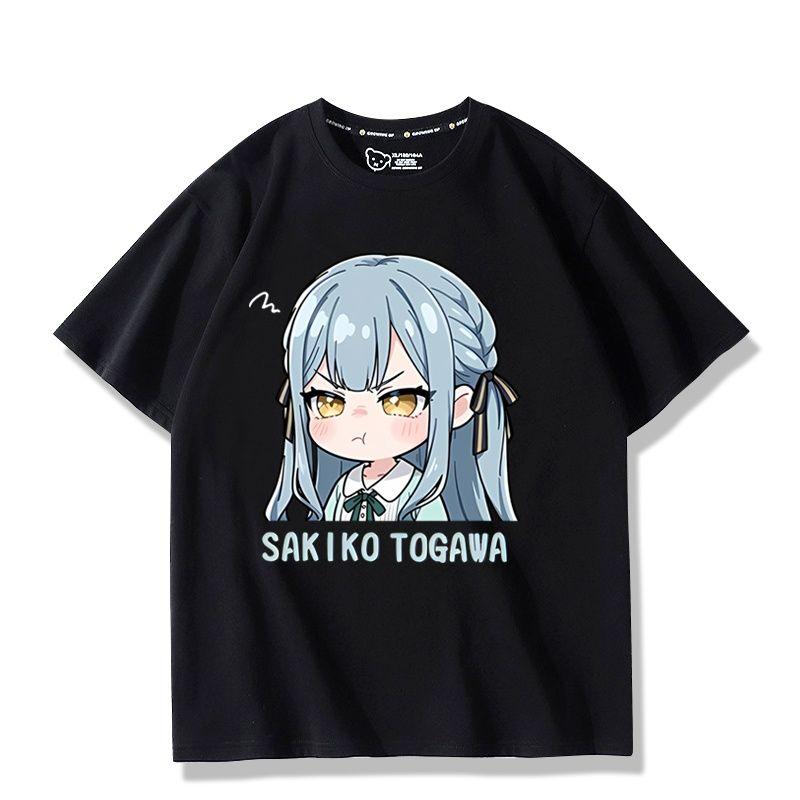 Anime BanG Dream Sakiko Togawa Print Tshirt Kawaii Summer Tee Short Sleeve Tops for Unisex Women Summer Clothes Womens Tshirts