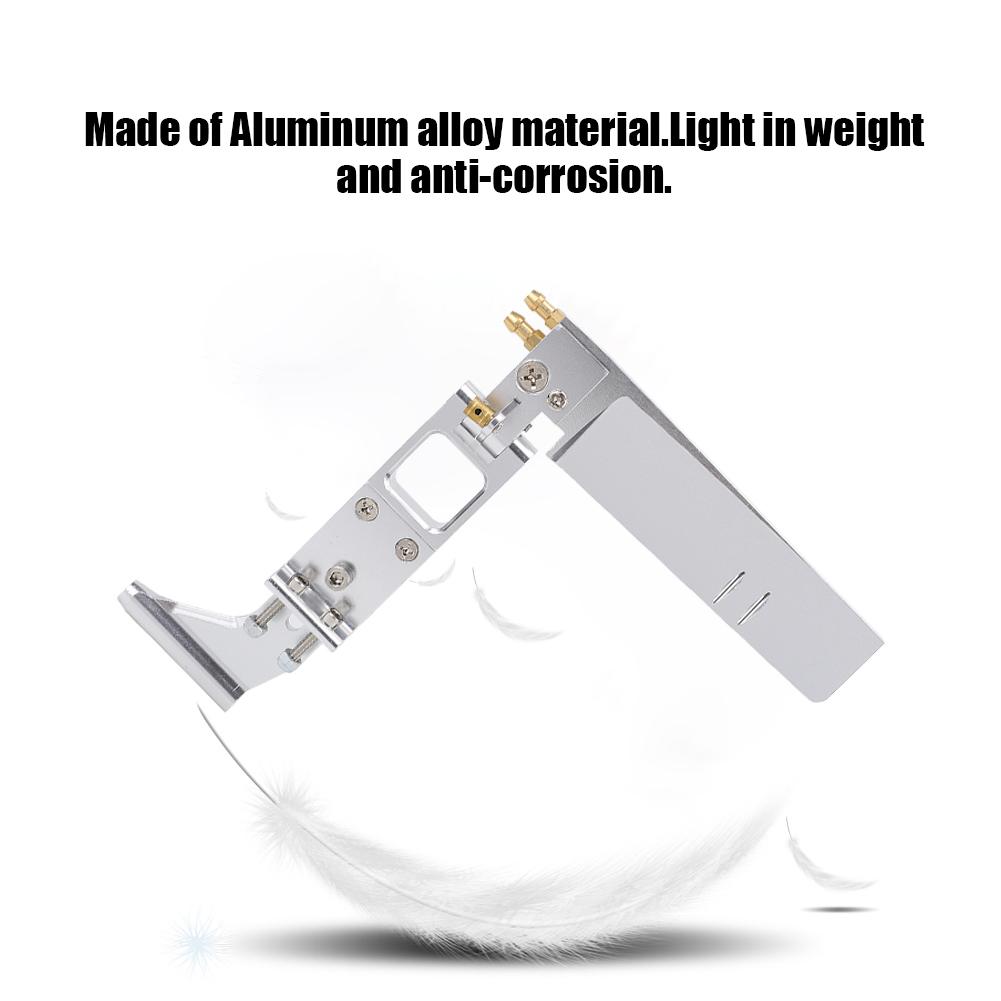 110mm Aluminum Water Absorbing Steering Rudder with 4mm Support Shaft Tail for Cat RC Jet BoatSilver