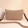2026 Women's Versatile Plaid Crossbody Moon Bag - Large Capacity, Stylish for Middle-aged