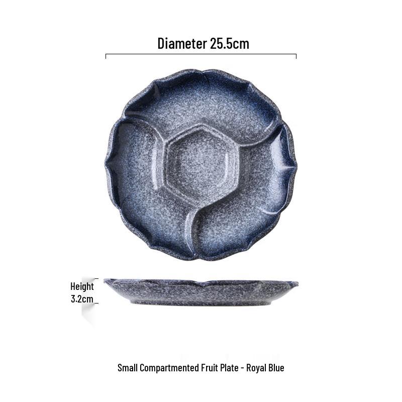 ZISIZ Divided Ceramic Fruit Plate