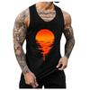 Mens Summer Surf Beach Tank Top Large Size Casual Breathable Sleeveless Top Loose  Print Tank Top Man Shirt
