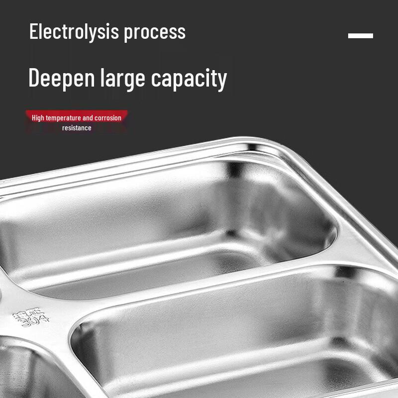 Zhaoran Stainless Steel Compartment Meal Plate