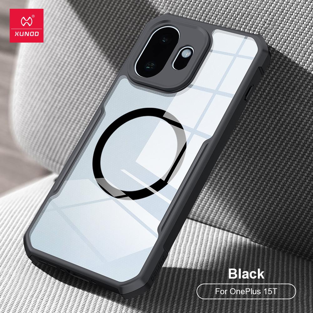 For OnePlus 15T Casing For 1+ 15T XUNDD Shockproof Protective Case With Magnetic Ring Matte Transparent Phone Cover