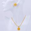 Beautiful Necklace Earrings and Rings Fashionable Gold Jewelry Set Necklace Earrings Rings for Women’s Celebrations