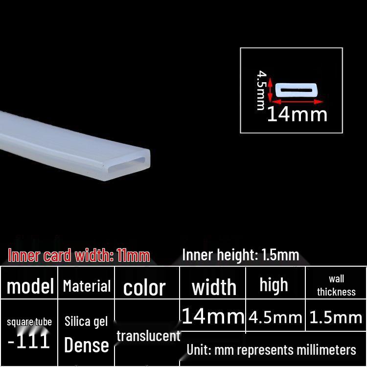 High-Temperature Resistant Silicone Square Tubing: Durable, Customizable, Aging-Resistant Rubber Sheath and Hollow Sealing Strip.