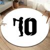 Lionel Messi Round Area Rug,Carpet Rug for Living Room Bedroom Sofa Playroom Decor,Non-slip Floor Mat