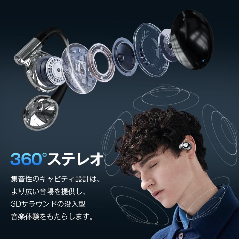 SLuB Wireless Bluetooth Automatic ENC Noise Long Standby Battery Level Charging Case Siri Compatible with Perfect Gift for Men and Women Earbuds, 5.3,