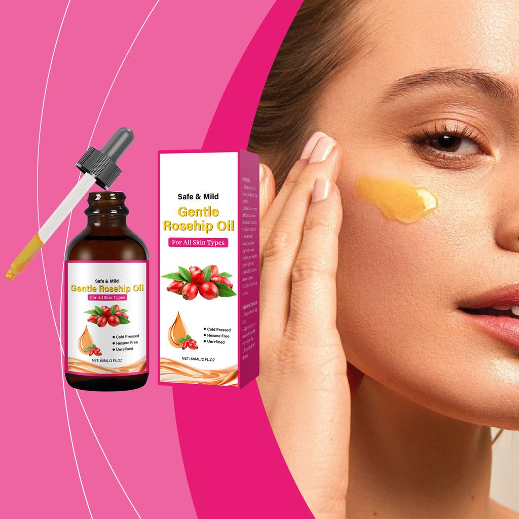 Rosehip Seed Facial Oil Deeply Hydrates, Moisturizes And Nourishes The Skin, Providing Long-lasting Nourishment And Anti-aging Plant Oil60ml