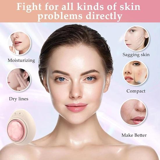 Face and Neck Massager Tool for Skin Tightening,  Anti-Aging, Portable Rechargeable Beauty Device (7 in 1, Multicolor)
