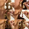 2026 New Fashion Classic Geometric Irregular Statement Earrings For Women Vintage Ethnic Red Beads Earrings Jewelry Gift