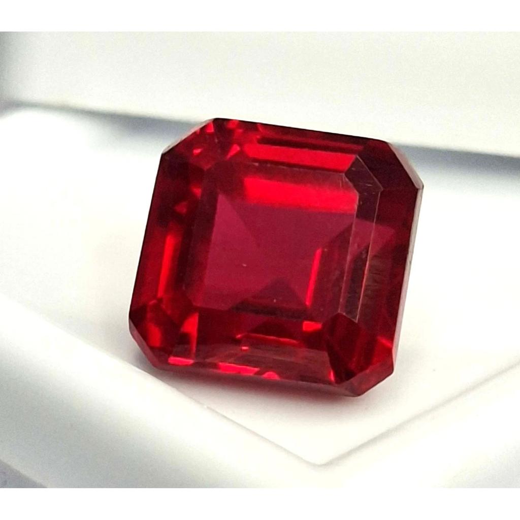 Natural Red Ruby Mozambique 6-8 Ct Asscher Cut Certified Fabulous Gemstone