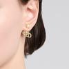 Dior Logo Engraved Metal Earrings Women earrings Gold E3366WOMCY
