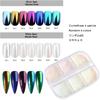 6 Grids Chrome Nail Glitter Powder Mirror Powder Glimmers Dust Shimmers Glitter