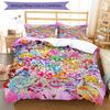 3pcs Pretty Cure1 Design Cover Set - HD Printed Bedding with 1 Cover and 2 Pillowcases - Perfect for Home and Dorm Decor