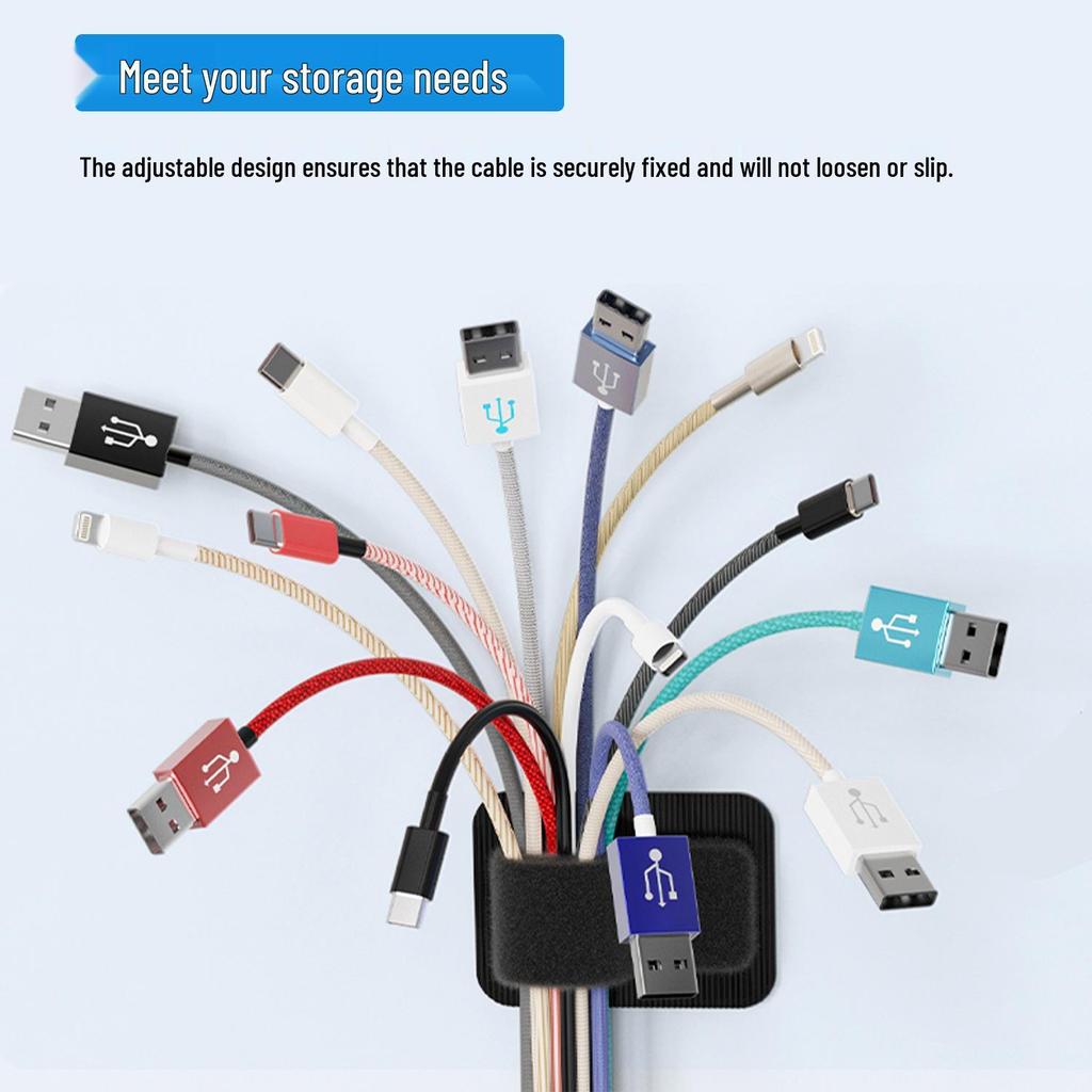 Cross-border High-Adhesive Cable Organizer Set with Detachable Magic Sticker