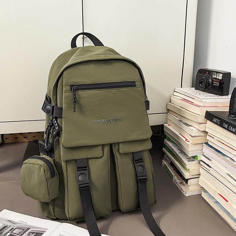 Original Niche High-value Trendy and Cool Boys Schoolbag Female Junior High School Student Large-capacity Simple High School Student Backpack Female
