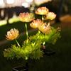 Solar Garden Lights Solar Flowers Lights with Glowing Flowers Stems Upgraded Panel Yard Decor for Outdoor Landscape Decoration