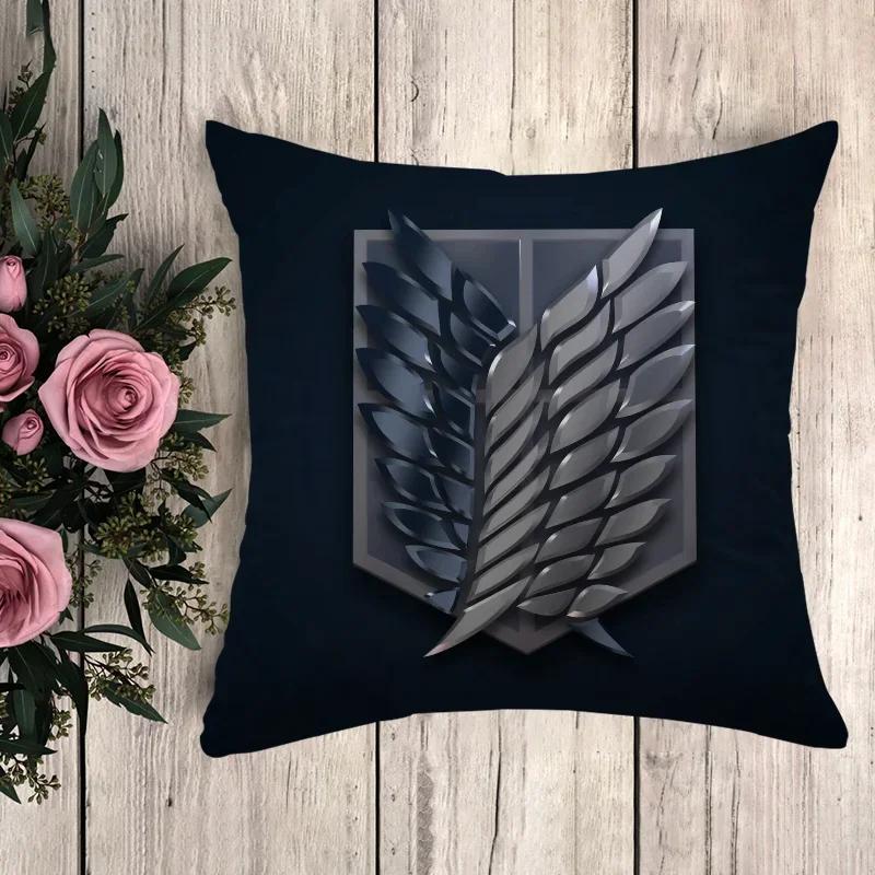 Anime Pillow Attack On Titan Cushion Covers for Bed Pillows Decorative Pillowcases  Fall Decor Pilow Cases Pillowcase