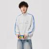 High Street Three-bar Cardigan Stand-up Neck Sweatshirt Men's and Women's Autumn Retro Loose Couple Trendy Zipper Jacket