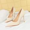 Mode Europa Amerika Einfache Schuhe 2024 Neue Frauen Pumpen Design Prägemuster Mode Party Schuhe Spitz Stilettos Heels 6122-5
