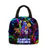 Rainbow Friends Kids Lunch Bag School Students - Insulated Oxford Cloth Tote With Ice Pack Compartment