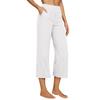 2026 Women's European Cotton Linen High-Waisted Wide-Leg Pants, Early Spring Fashion, Seven-Tenths Length.