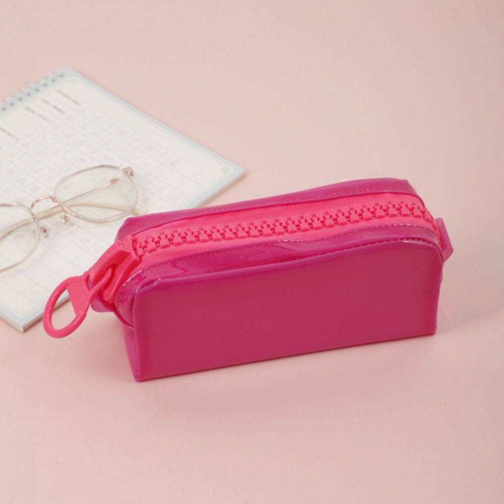 High Appearance Zipper Transparent Pencil Case Portable Makeup Pouch  Office Supplies