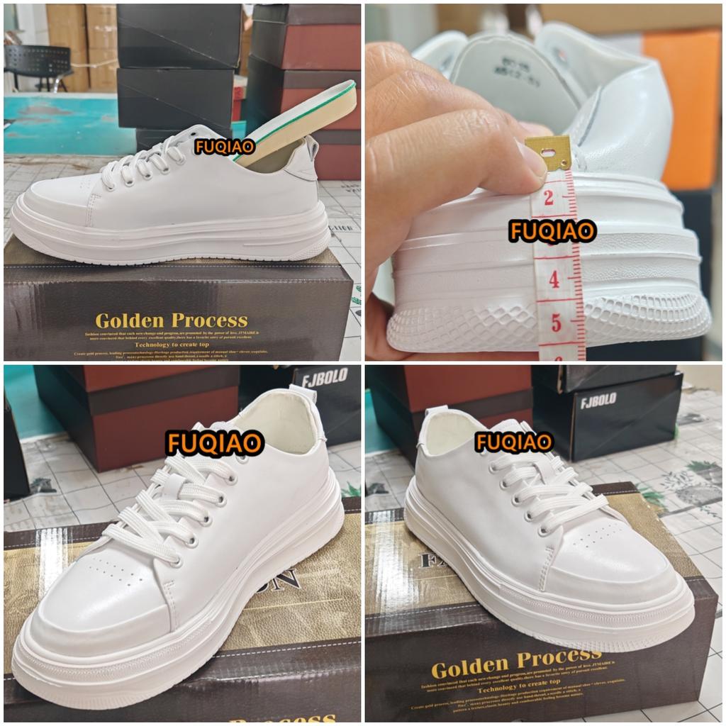 Fashion New Summer Men's Sneakers Elevator Shoes Heightening Height Increase Insole 5CM High Heels Shoes Leather Sport Shoes Men Shoes