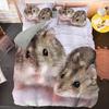 3D Hamster Cute Animals Comfortable Duvet Quilt Cover Pillowcase Bedding Set Children Bedroom Decoration Home Textile