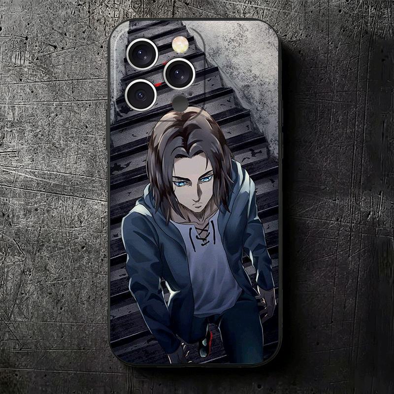A-Attack On T-Titan Eren Yeager Soft Phone Case for iPhone 16 16E 17 Air 15 Pro Max 14 Plus 13 Mini 11 12 7 Black Cover Back She