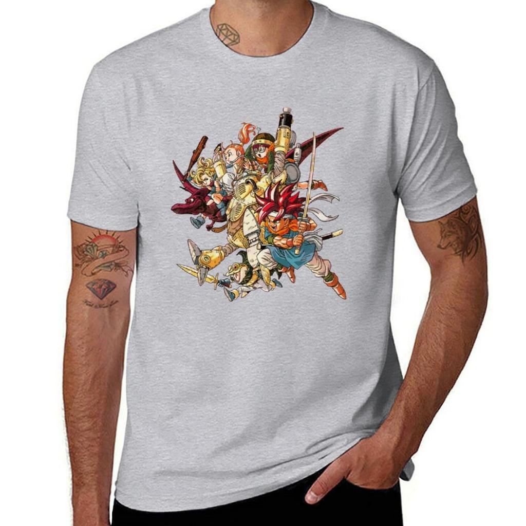 CHRONO TRIGGER T-Shirt Sweat Korean Fashion Mens Graphic T-shirts Anime