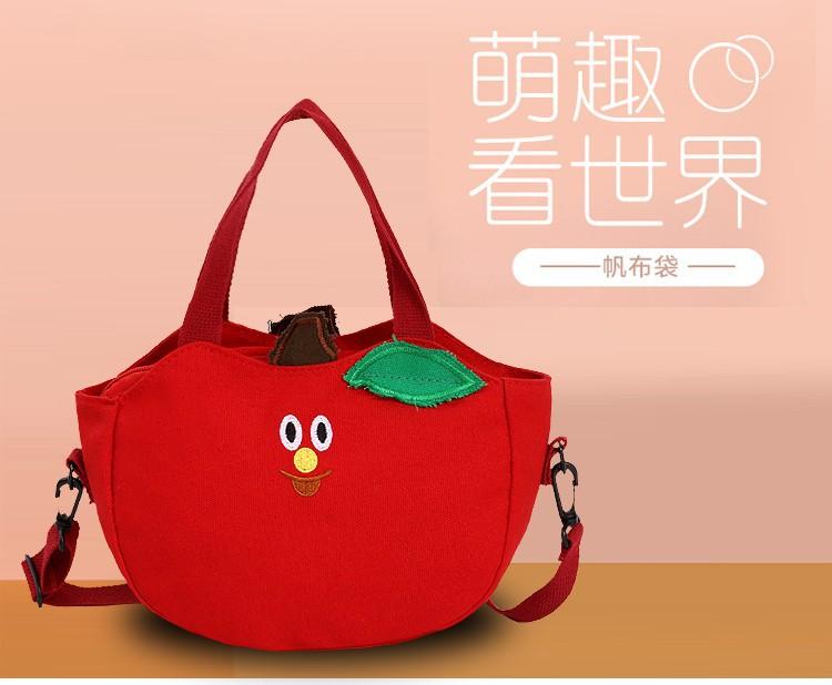 

холщовая сумка женская, креативная забавная сумка в форме банана и яблока, сумка-мессенджер для милой мягкой девушки красный