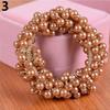 Dammode rep Scrunchie hästsvanshållare Faux Pearl Beads Elastiskt hårband