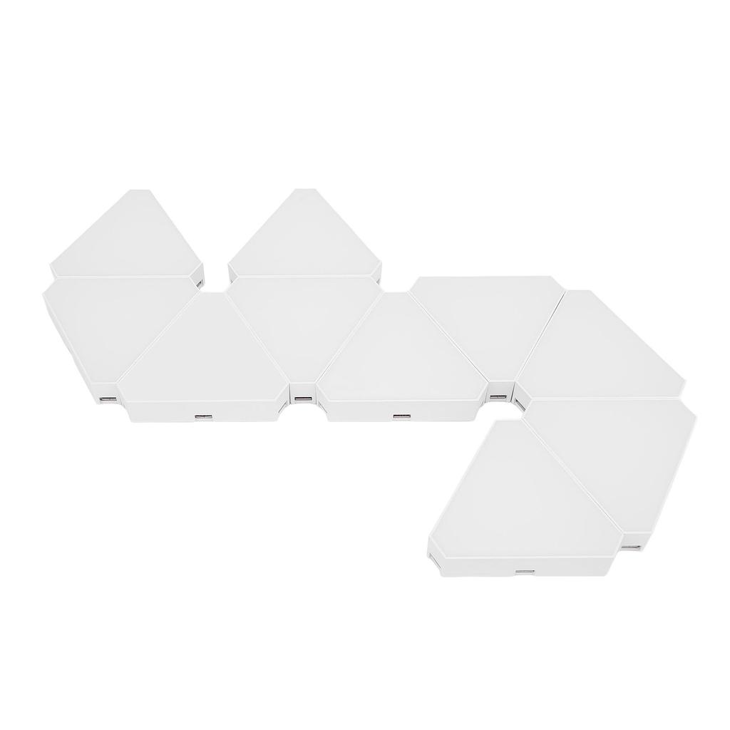 10 Sets RGB LED Light Panel Triangular Splicing Decor Lamp Music Synchronization BT APP and Remote C