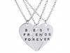Naszyjnik Przyjaźni Serce Best Friends Damski 3W1 Zestaw Srebrny Forever