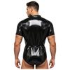 Men Waterproof Adaptive Bodysuit Short Sleeve Buttoned Waist Detachable Bottoms Diaper Cover Romper Special Need Clothing