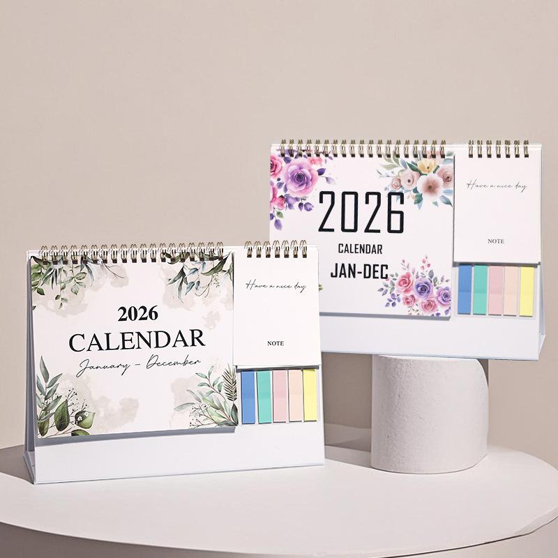 Standing Desk Calendar 2026 Aesthetic Art Calendar January 2026-Dec 2026 Planner Calendar for Organizing & Planning a 1pcs Pen