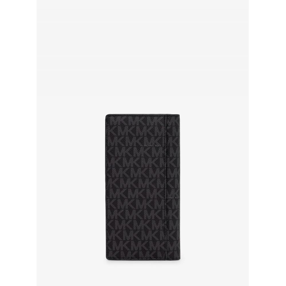 Michael Kors Cooper Flap Wallet Large   Mk Signature 36s5lcom2b1 Black