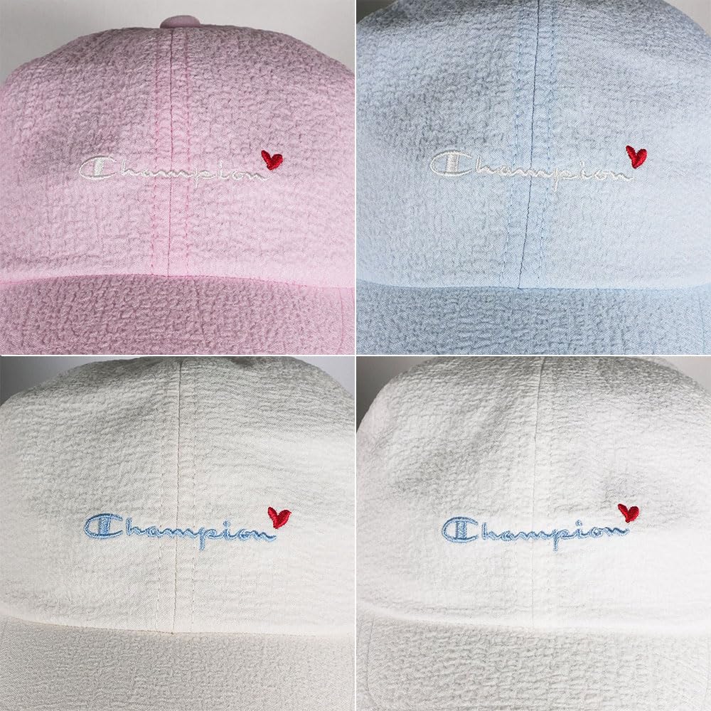 Kids Shirring Cap Heart Hat Outdoor Town Casual UV Protection Sunlight Number [Champion] Kid's 141-0024 (JP, Size, 53.0 cm, 55.0 cm, White)