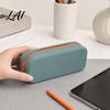 One-piece Silicone Pencil Case Case Soft Pen Bag Makeup Pouch Cosmetics Storage Solid Color Stationery Bag for Students School Supplies
