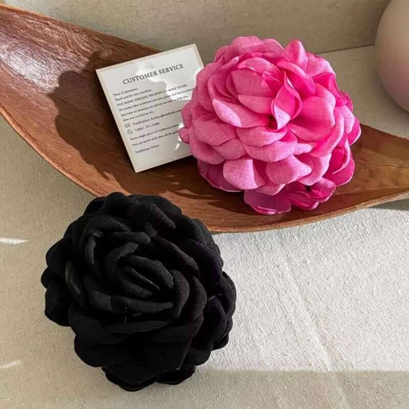 9cm Große Blume Haarspangen Französische Krallenklemme Für Frauen Haarschmuck Koreanisch Hinterkopf Haarklammer Mädchen Geschenke