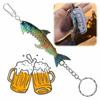 Innovative Bottle Opener Shark Shaped Shark Style Key Ring Portable Car Key Ring  Bar Tools