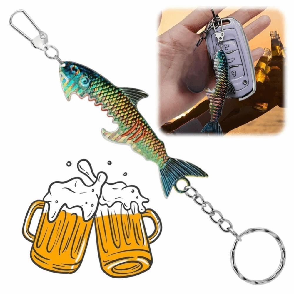 Innovative Bottle Opener Shark Shaped Shark Style Key Ring Portable Car Key Ring  Bar Tools