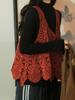 Z2005 Spring and Autumn Series Temperament Lace Embroidery, Vest Wear Foreign Style Loose and Thin Stacked Cotton Thread Vest