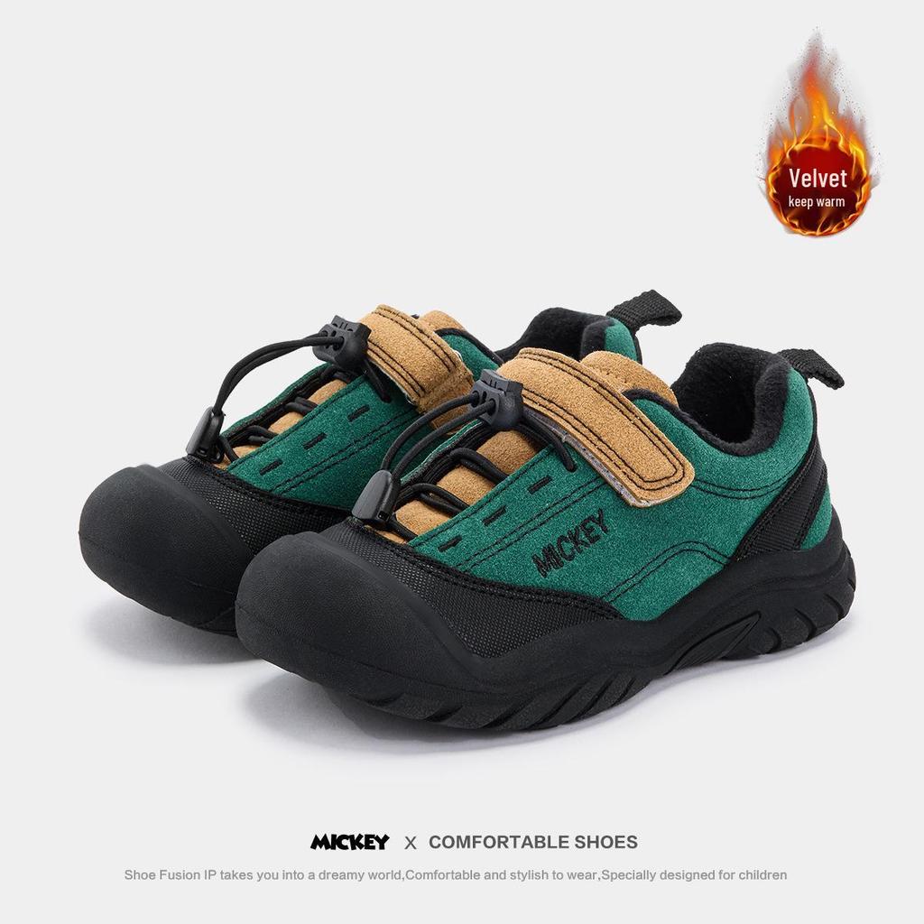 Disney Youth Large Casual Sports Shoes - 2025 Winter Velvet-Lined Girls' Sneakers, Cute and Comfy.