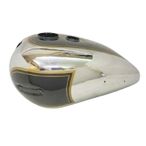 ARIEL TWIN PLUNGER BLACK & CHROME STEEL PETROL FUEL GAS TANK |Fit For