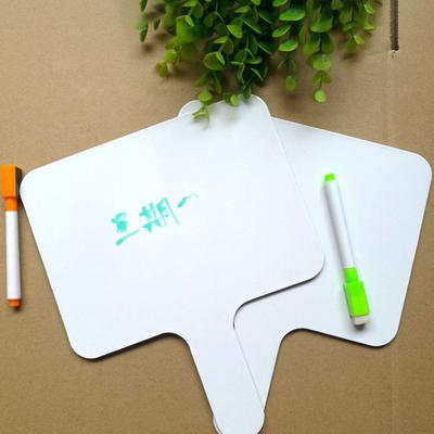 10Pcs Answer Paddles Small Handheld Double Side Whiteboards Round Square Signs Auction Paddles for Classroom Office