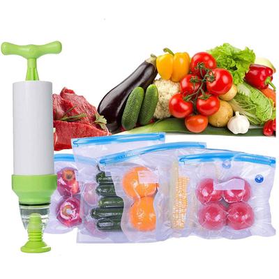 Vacuum Pump, Vegetable and Fruit Preservation, Plus 15 Compression Bags Transparent Thickened Sealing Bag