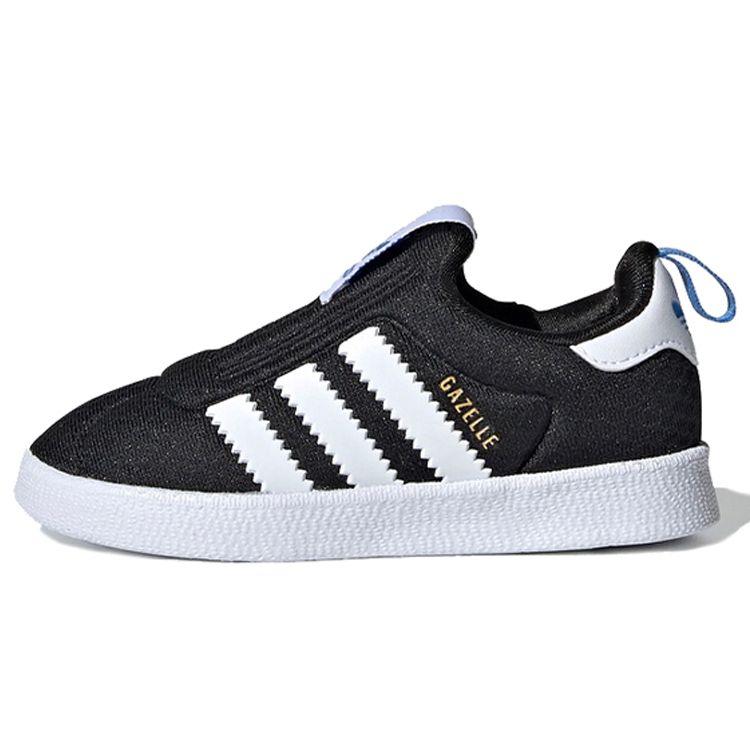 Adidas Originals Gazelle 360 Comfortable Low-Top Walking Shoes Baby Shoes Black White Blue EE6294